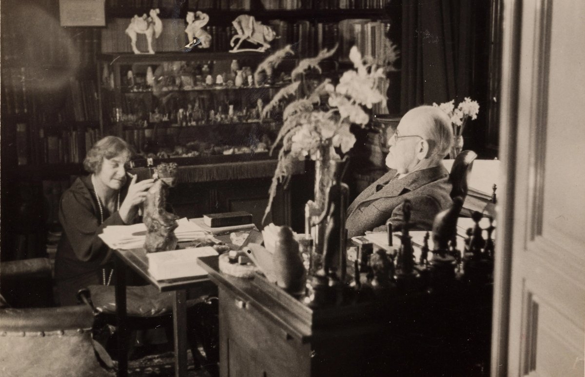 Photograph of Marie Bonaparte and Sigmund Freud taken in the study of Berggasse 19, Vienna, 1937
© Freud Museum London