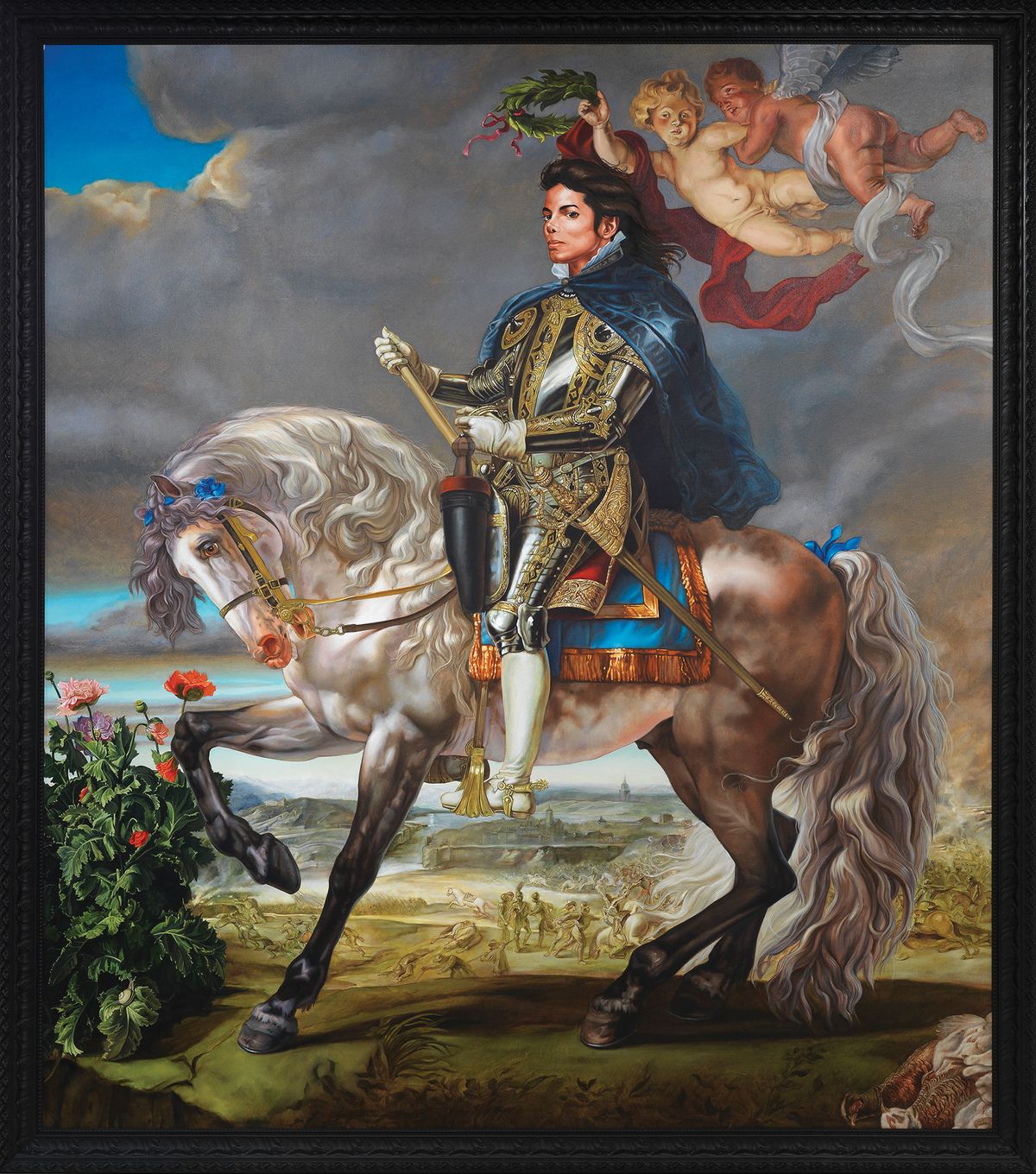 Kehinde Wiley’s Equestrian Portrait of King Philip II (Michael Jackson) (2010) Kehinde Wiley; Olbricht Collection; Photo: Jeurg Iseler; Courtesy of Stephen Friedman Gallery and Sean Kelly Gallery