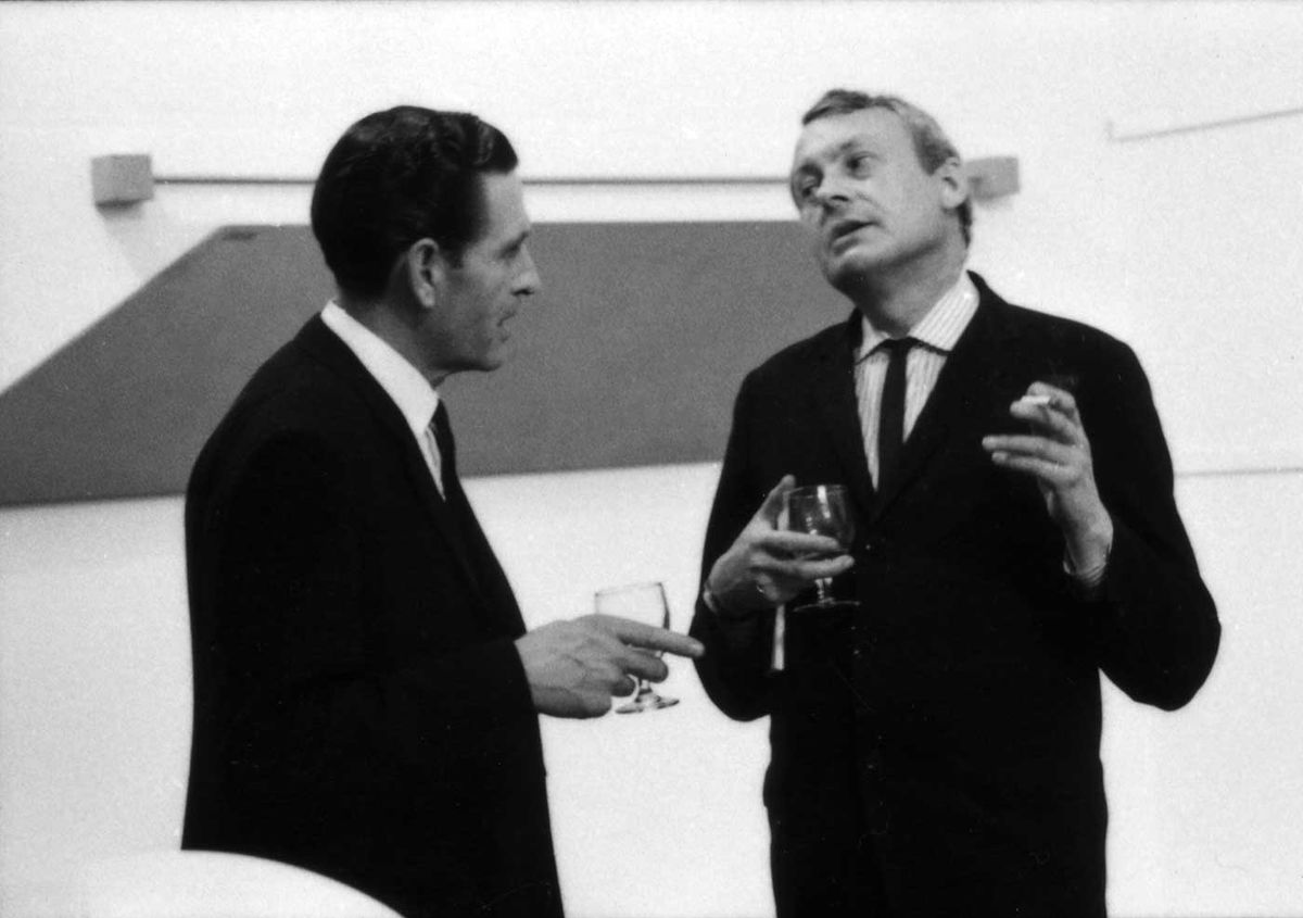 Bryan Robertson (right) at The New Generation exhibition at the Whitechapel Gallery, London, 1968 Whitechapel Gallery Archive