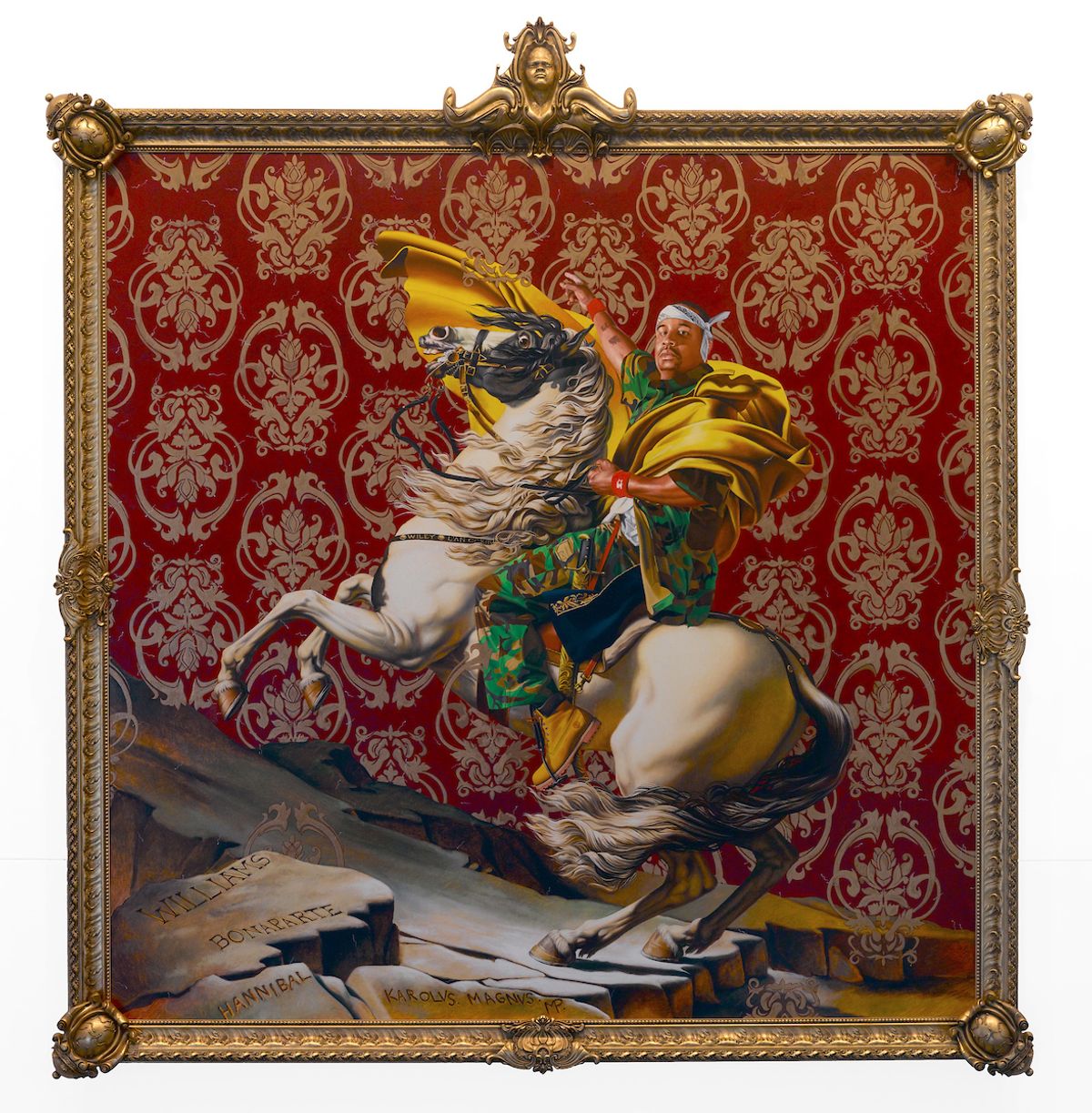 Kehinde Wiley, Napoleon Leading the Army over the Alps, 2005 © Kehinde Wiley. Photo: Brooklyn Museum