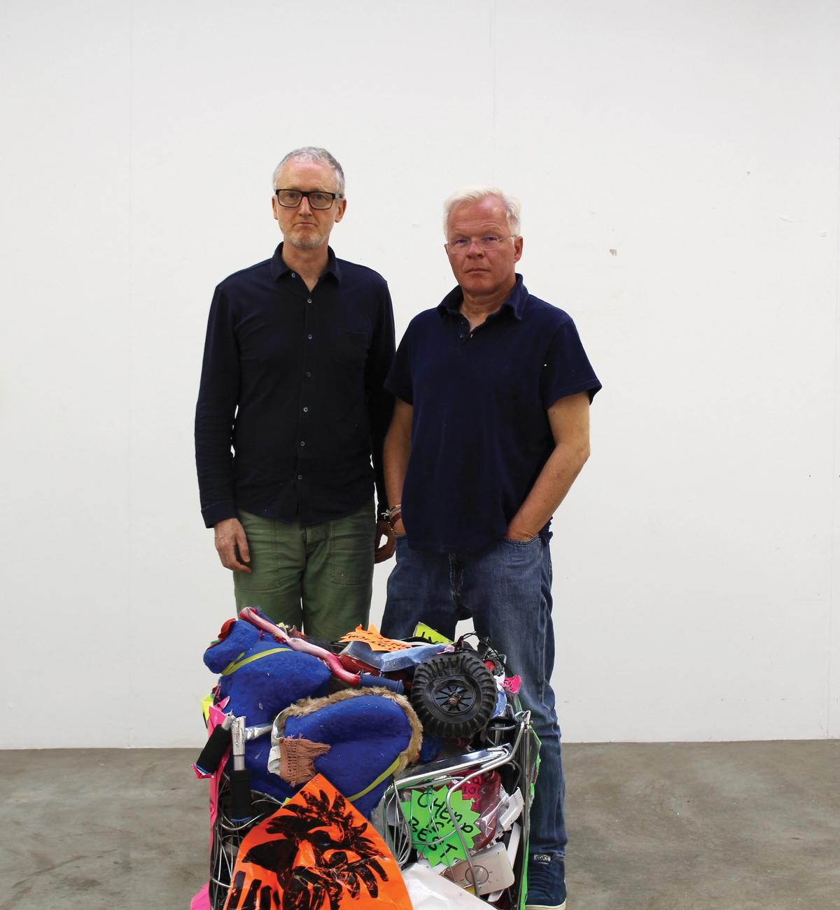 Michael Landy (left) was signed by Karsten Schubert 30 years ago
