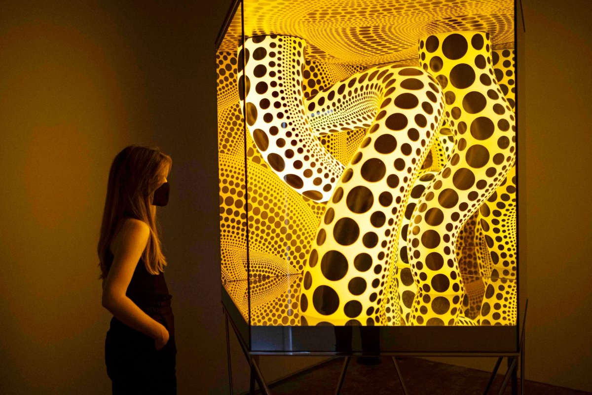 The Moving Moment When I Went to the Universe: Yayoi Kusama’s exhibition at Victoria Miro, London, staged during London Gallery Weekend 2021. Photo: Linda Nylind