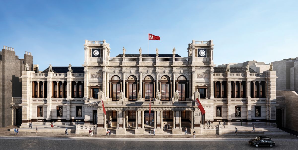 How the façade of the Royal Academy’s Burlington Gardens will look after the revamp Royal Academy of Arts