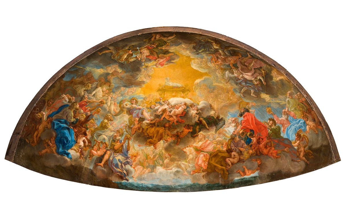 Giovanni Battista Gaulli, Painted Model for the Apse Fresco of the Gesù (1680) Church of the Gesù, Rome Photo: Zeno Colantoni