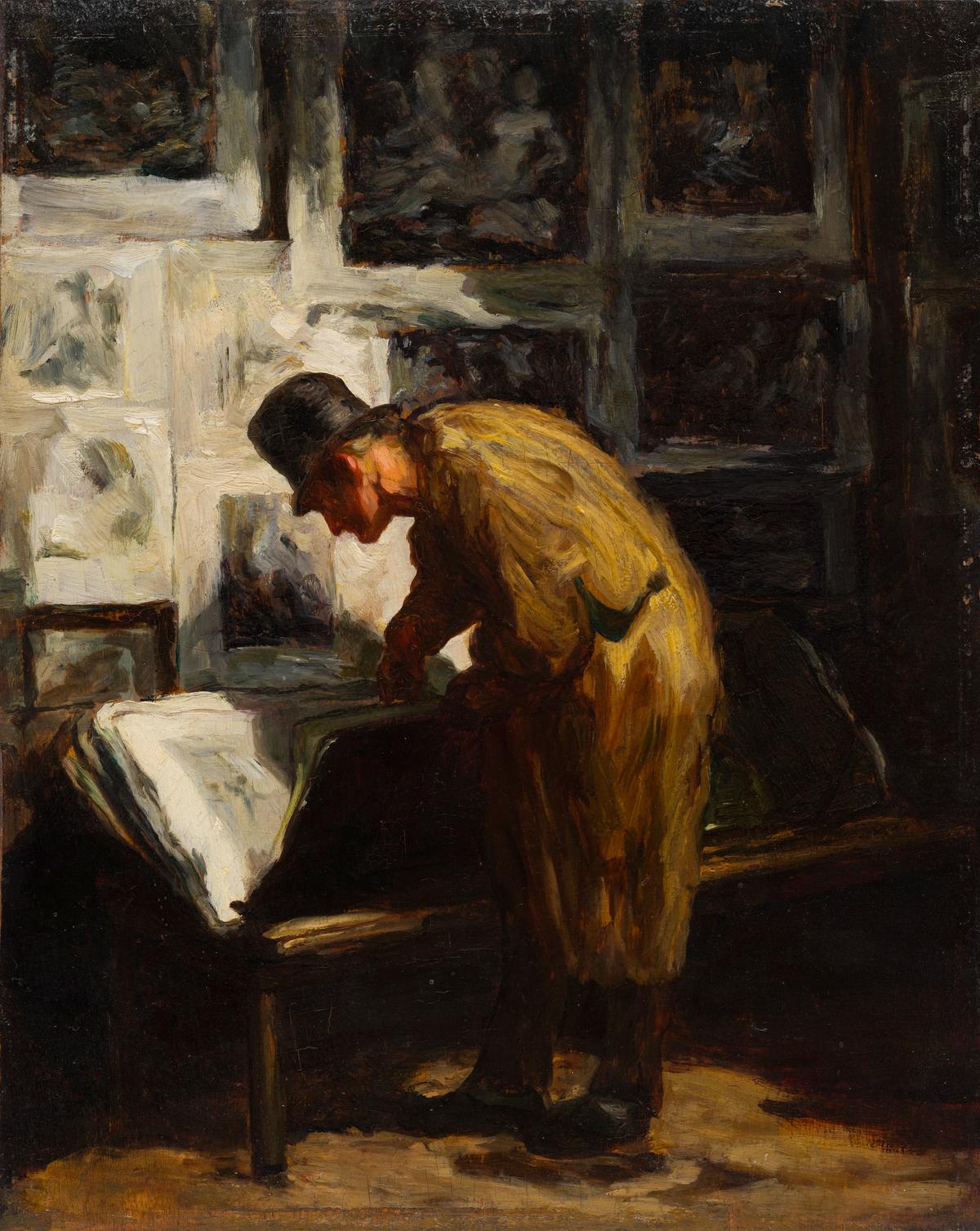 Honoré Daumier, L’Amateur d’estampes (the print collector, around 1860–62) © Private collection