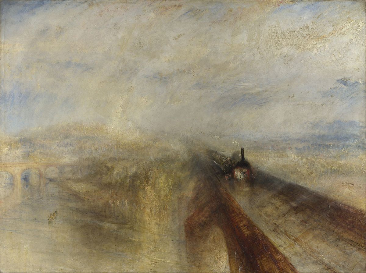 Force of progress: Turner’s Rain, Steam, and Speed—The Great Western Railway (1844) prompted one contemporary critic to say, “The Academy ought to throw a wet blanket over either this fire king or his works”
© National Gallery, London