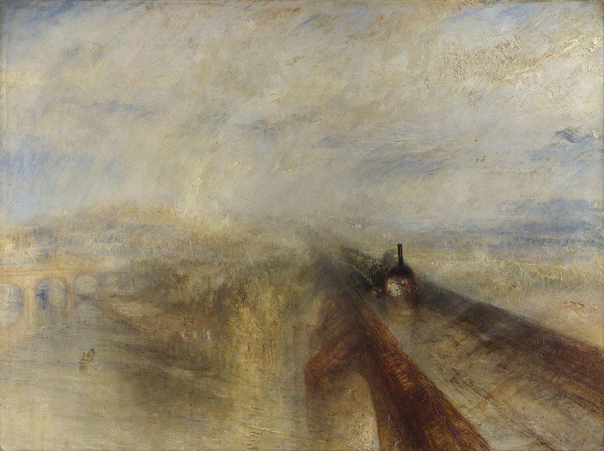 Force of progress: Turner’s Rain, Steam, and Speed—The Great Western Railway (1844) prompted one contemporary critic to say, “The Academy ought to throw a wet blanket over either this fire king or his works”
© National Gallery, London