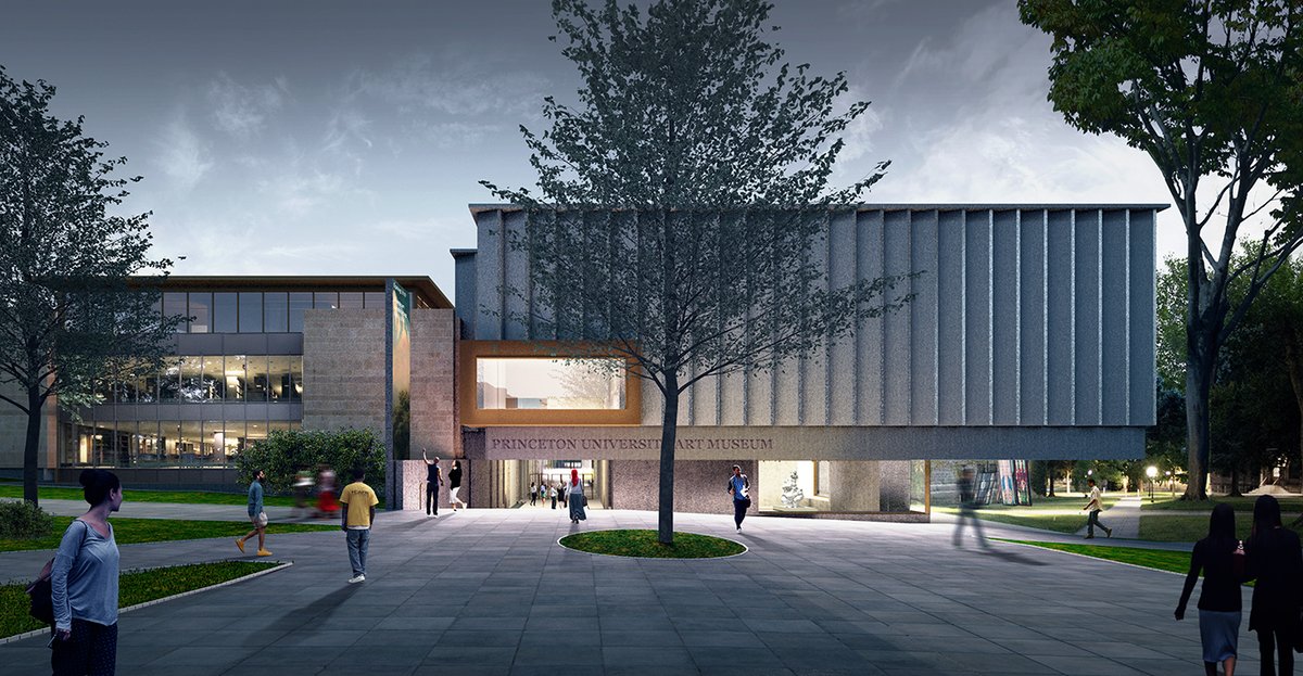 The exterior of David Adjaye's planned Princeton University Art Museum, in which pavilions are interspersed with glass "lenses" © Adjaye Associates
