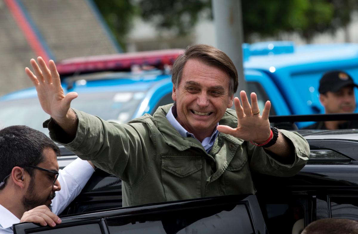 Jair Bolsonaro takes up Brazil's presidency on 1 January AP Photo/Silvia izquierdo