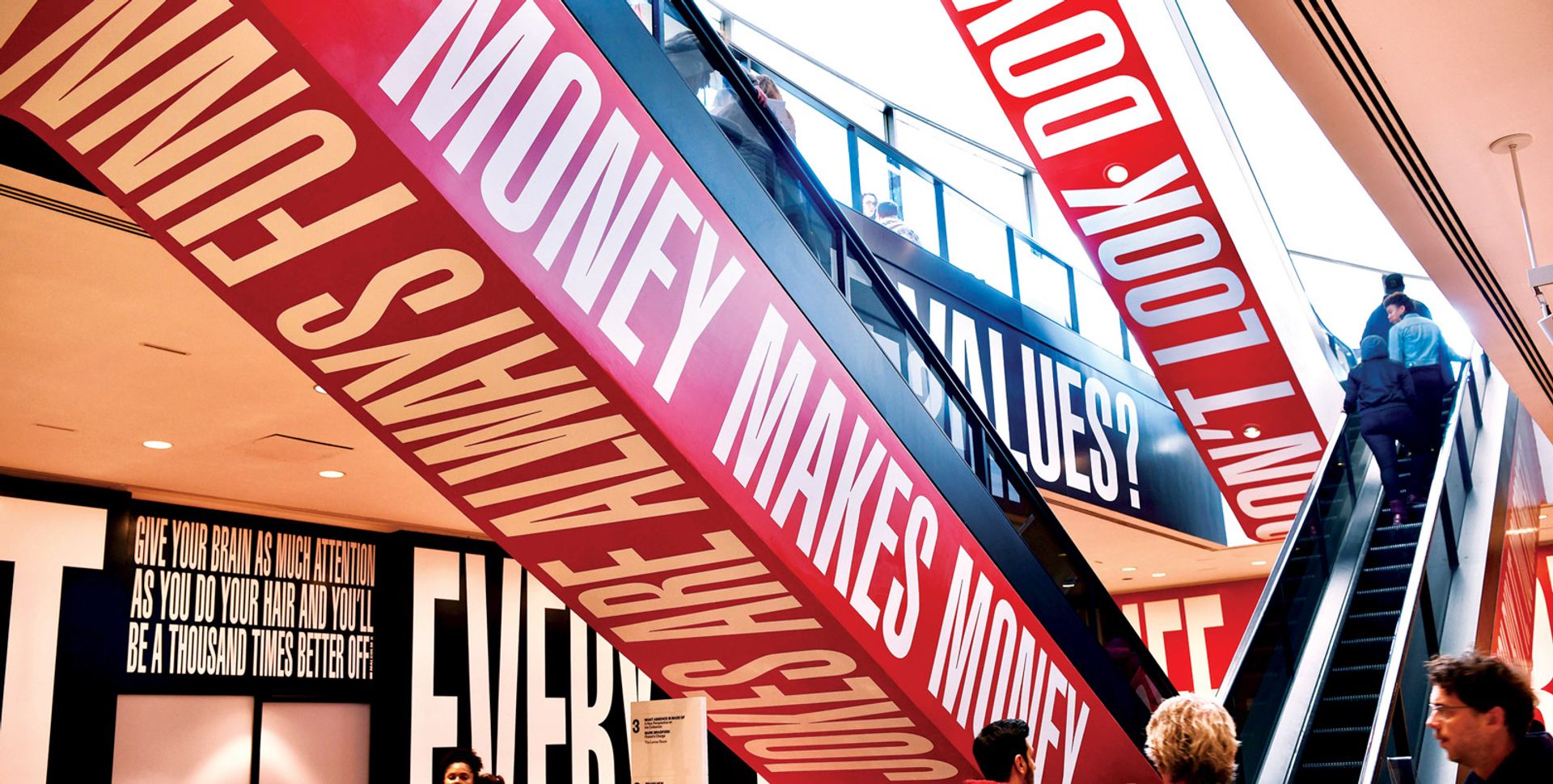 Money makes money: Barbara Kruger’s Belief+Doubt at the Hirshhorn Museum, which hosted a blockbuster Yayoi Kusama show Jeramey Lende/Alamy Stock Photo
