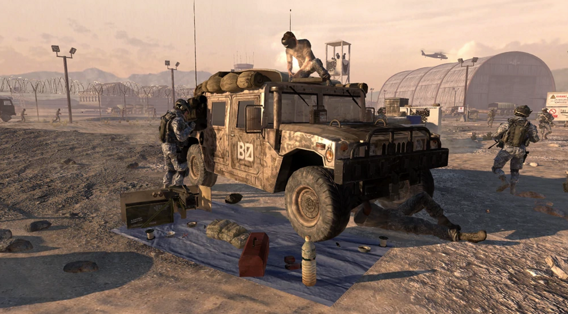 A rendering of a Humvee in 2009’s Call of Duty: Modern Warfare 2. Infinity Ward/Activision via Synhart/Call of Duty Wiki