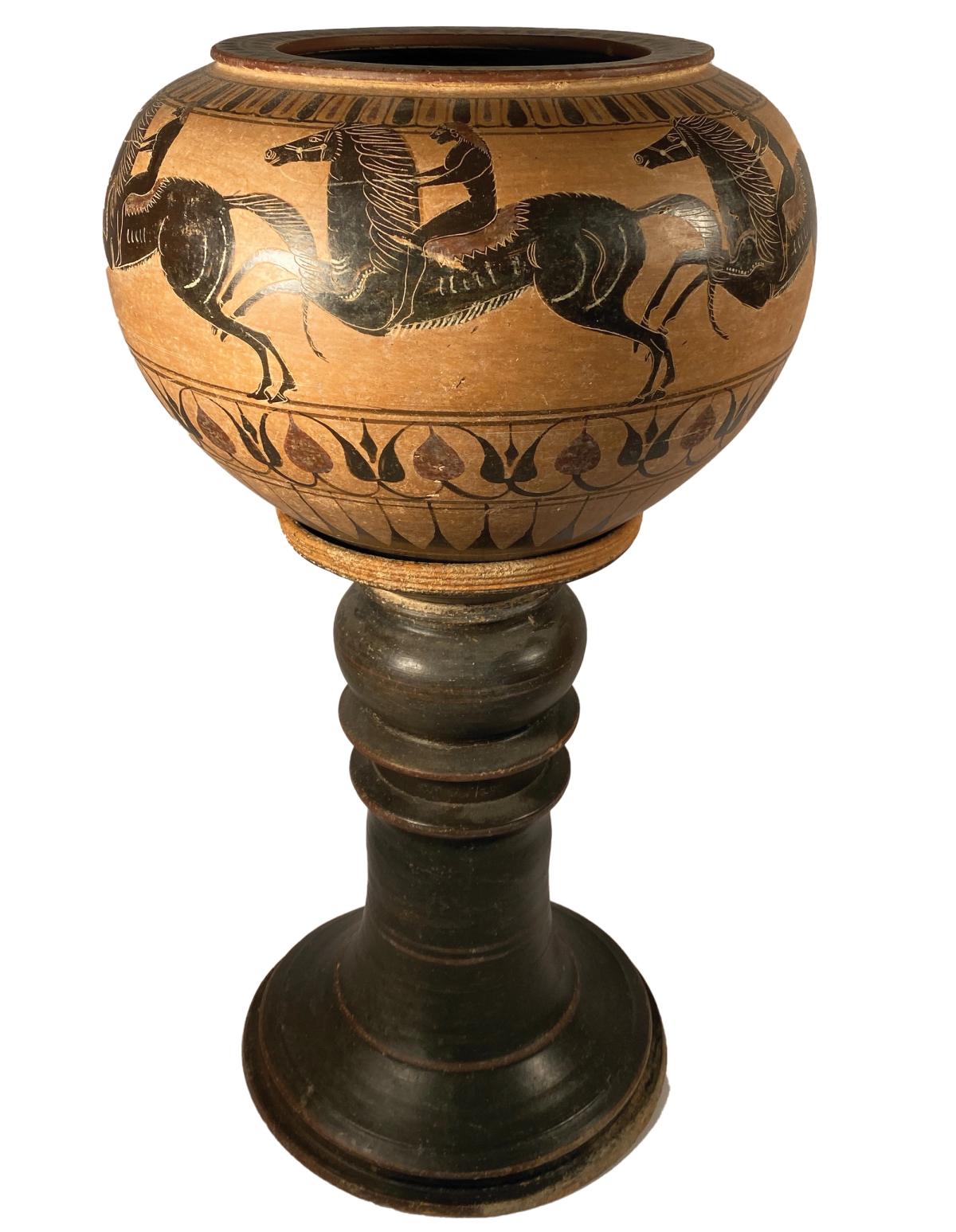 Objects returned to Italy include a Greek dinos mixing bowl, featuring exaggerations that suggest a forgery Carabinieri for the Protection of Cultural Heritage (TPC)
