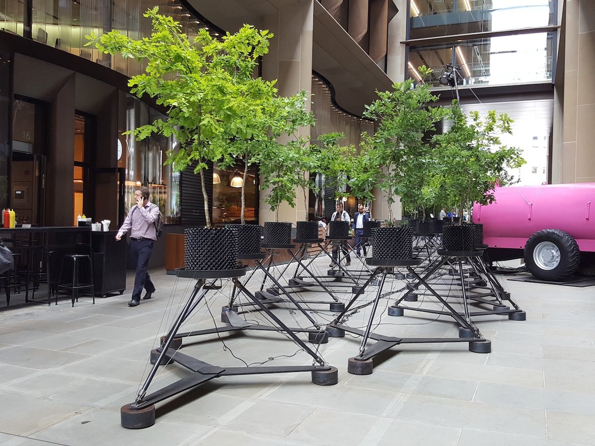 Beuys's Acorns (2019) by Ackroyd & Harvey shown at Bloomberg Arcade in London. Courtesy of the artists