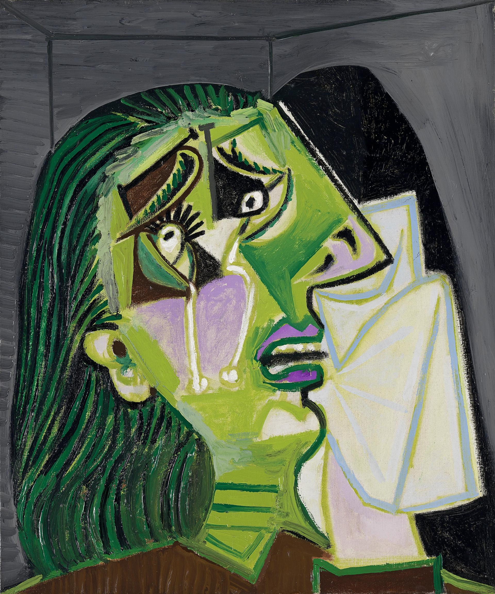 Pablo Picasso's Weeping woman (1937) Image courtesy of the National Gallery of Victoria