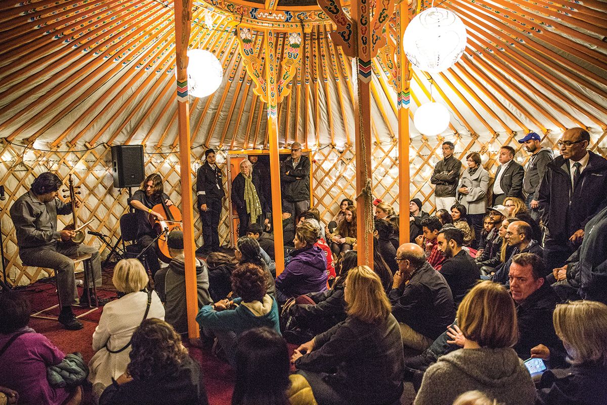 Performances will be staged inside the yurt at the Aga Khan show Listening to Art, Seeing Music Connie Tsang