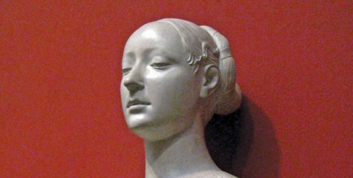 This plaster cast (around 1889) of an unknown woman by the Renaissance master Francesco Laurana (1472) is a record of the original in the Berlin Museum, damaged during the Second World War Shakko