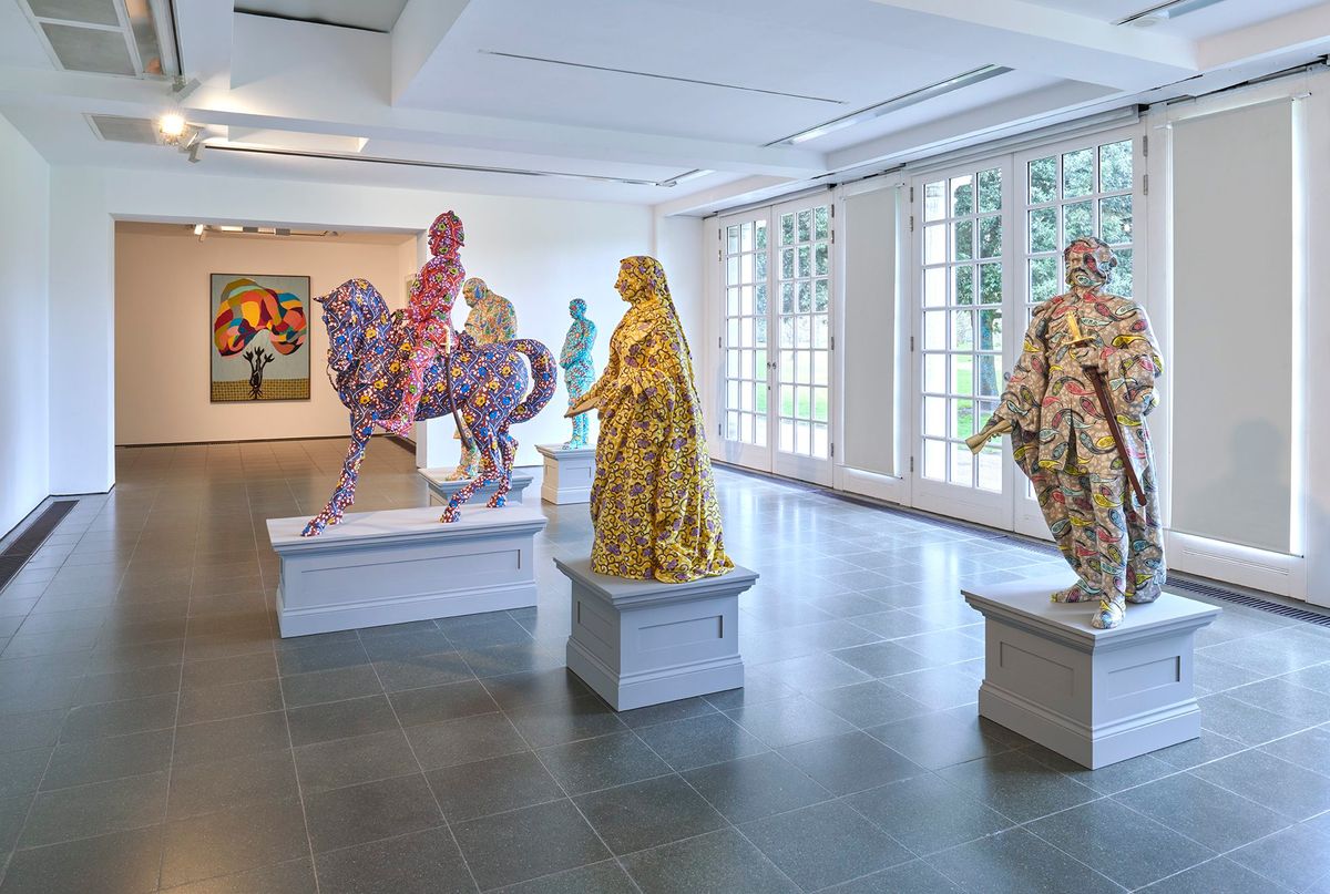 Installation view of Yinka Shonibare CBE: Suspended States at Serpentine South
© Yinka Shonibare CBE 2024. Photo: © Jo Underhill. Courtesy Yinka Shonibare CBE and Serpentine.