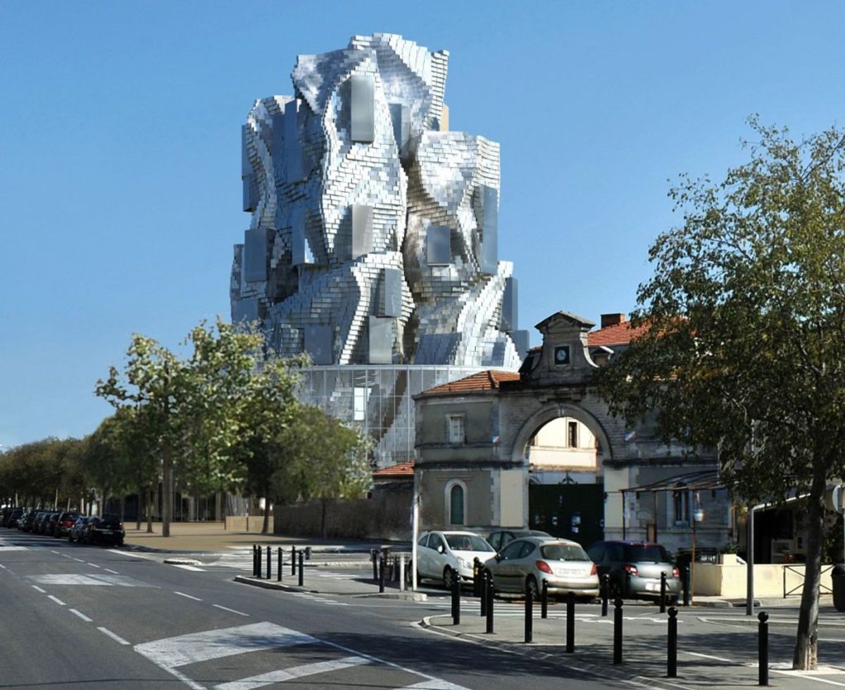Rendering of Frank Gehry's resource tower courtesy Luma Foundation