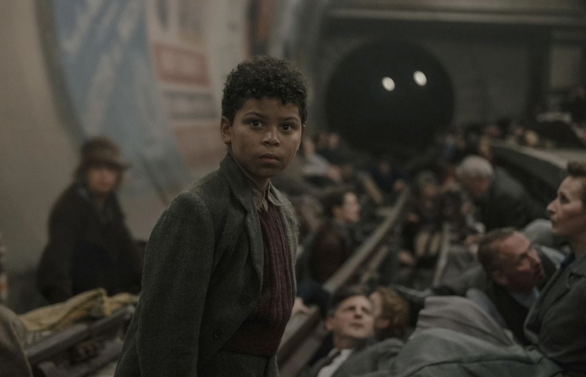 Elliott Heffernan in a scene from Blitz (2024) Apple TV+