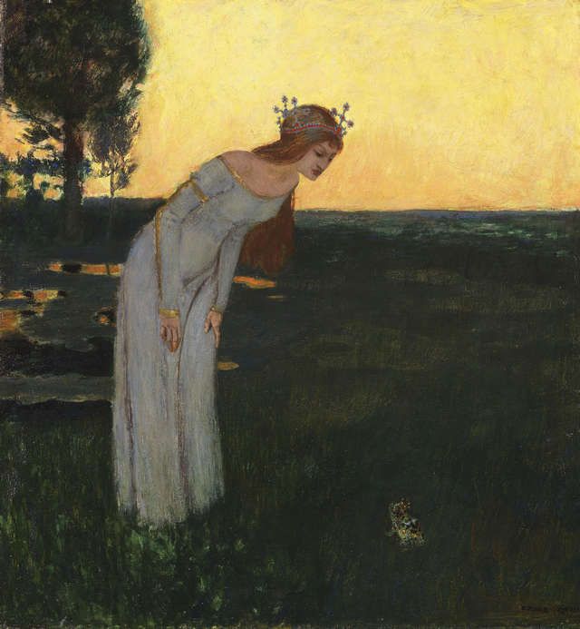 Franz von Stuck's original painting The Fairy Tale of the Frog King (1891)