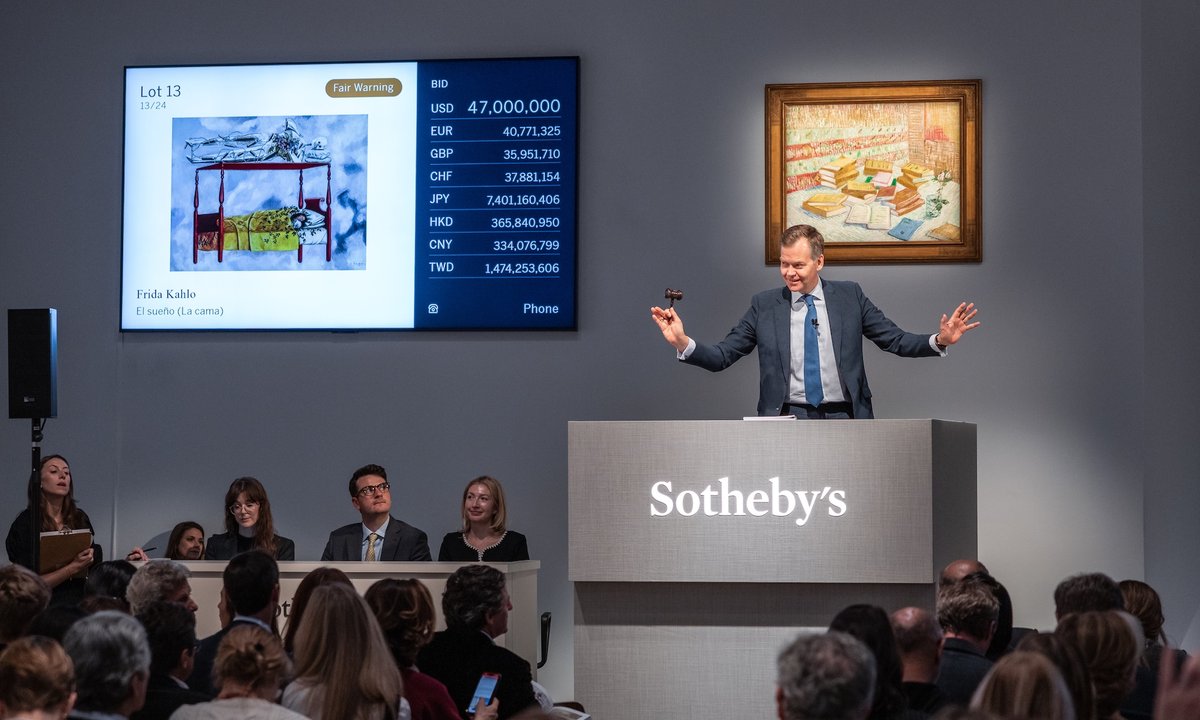 Record-breaking $54.6m Frida Kahlo powers Sotheby's sold-out triple-header sale in New York