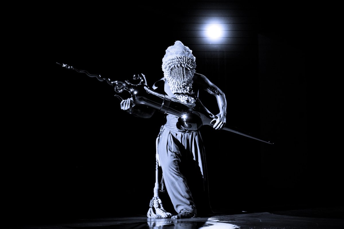 Wan Hai Hotel (20-31 January) will include work by Joshua Serafin (pictured is his performance Relics: An Eyes Ones Blind) © Rockbund Art Museum, Shanghai. Photo: Xi Yue