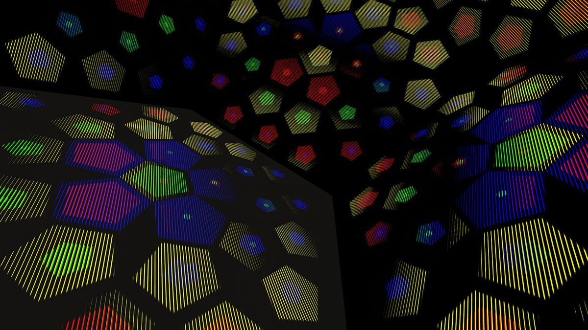 The dodecahedron space in Eliasson's VR experience Your View Matter Courtesy: Olafur Eliasson and Acute Art