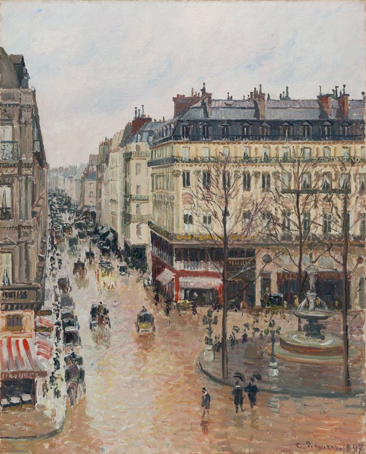Camille Pissarro's Rue St. Honoré, Après Midi, Effet de Pluie (1897) Thyssen-Bornemisza Museo Nacional