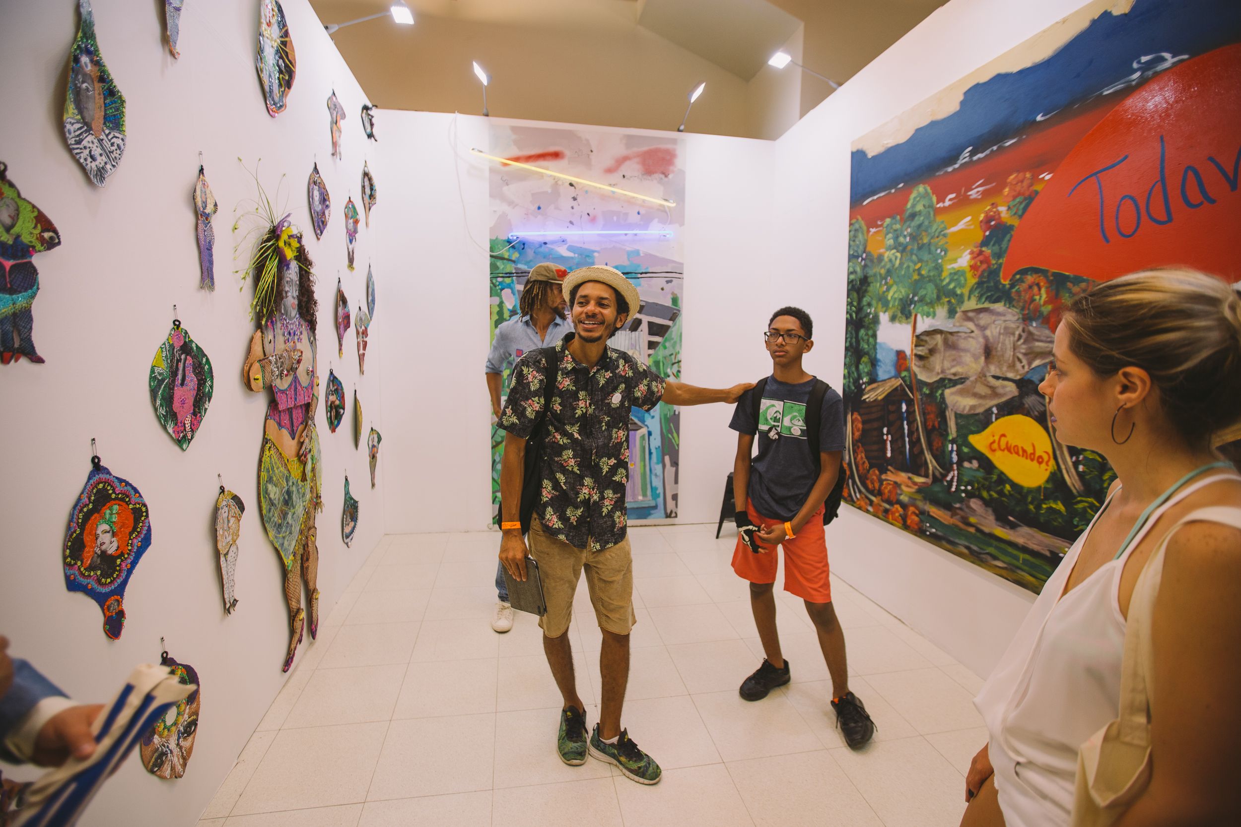 Visitors at the inaugural Meca art fair in San Juan Courtesy of Meca