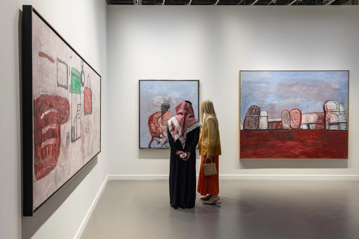 Works by Philip Guston on show with Hauser & Wirth at Art Basel Qatar Courtesy of Art Basel