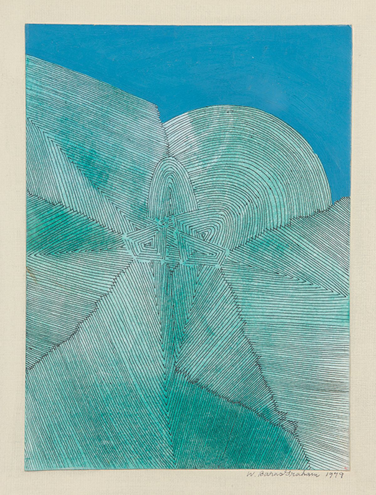 Wilhelmina Barns-Graham’s Glacier Knot (1979), one of around 100 glacier paintings by the Scottish artist Photo: Andy Phillipson/Livewire Image; Courtesy of Wilhelmina Barns-Graham Trust