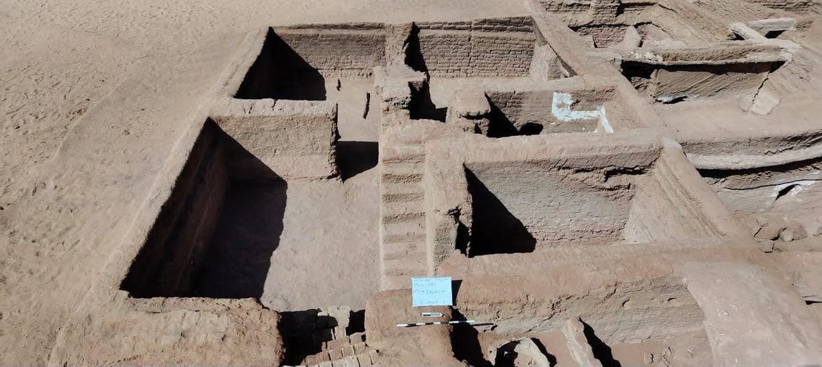 The recently discovered site of 'Ain al-Sebil appears to have had an organised village plan Photo: Ministry of Tourism and Antiquities