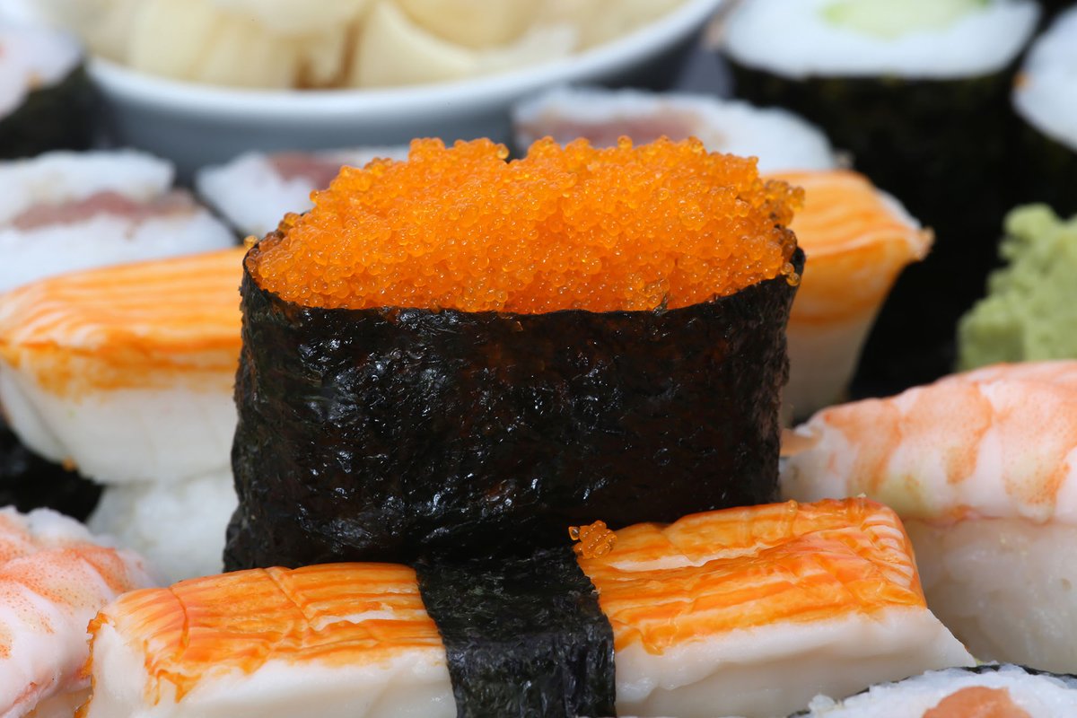 Sushi with caviar Photo by Tim Reckmann, via Flickr