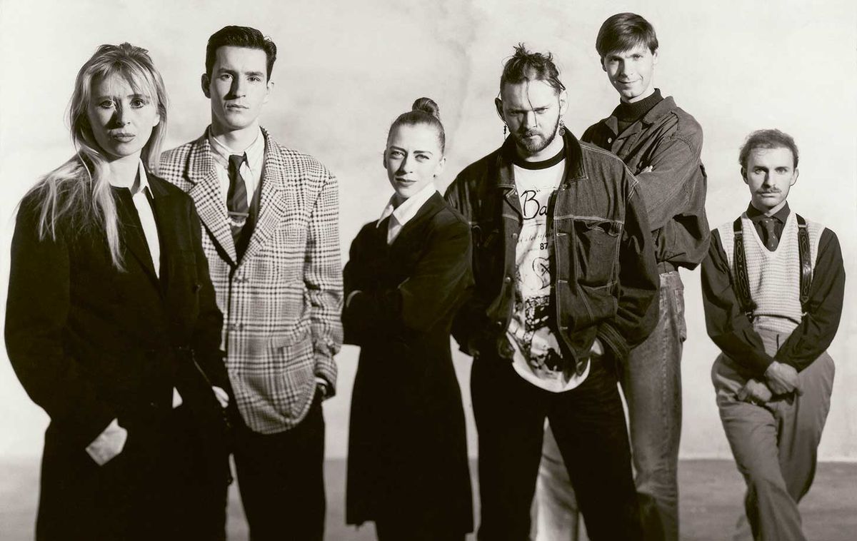 The Antwerp Six, from left to right: Marina Yee, Dries Van Noten, Ann Demeulemeester, Walter Van Beirendonck, Dirk Bikkembergs and Dirk Van Saene. Photo: © Karel Fonteyne