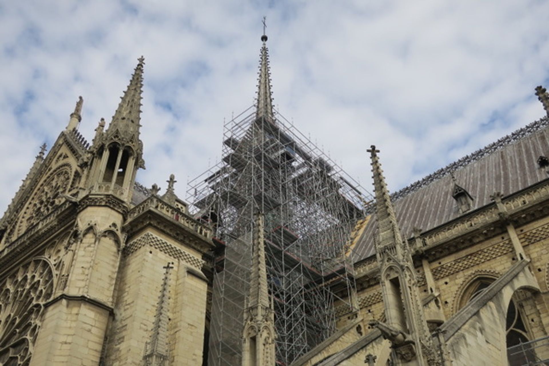 Scaffolding at the Cathedral of Notre-Dame in Paris, which is gradually being restored Friends of Notre-Dame de Paris