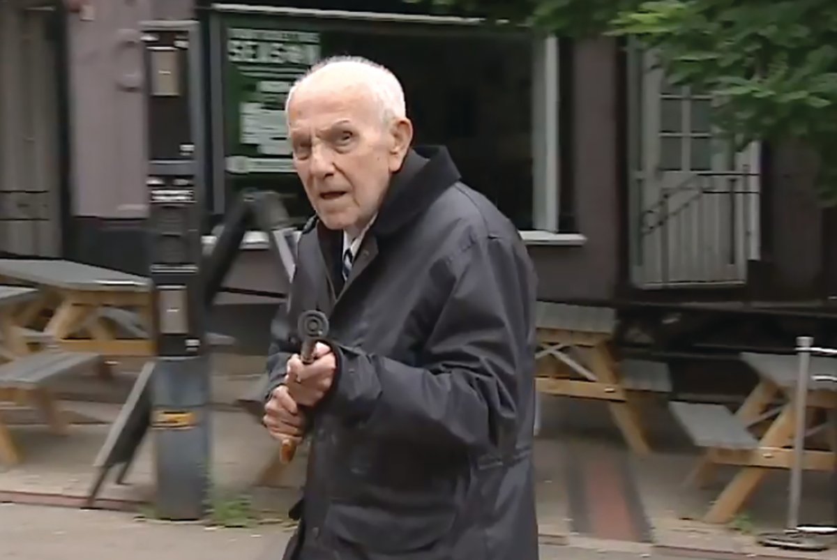 Des Pickersgill on his way to court in Luton this summer, where he was given a six-year sentence for his part in the theft of valuables from an elderly women. Photo: Itv News