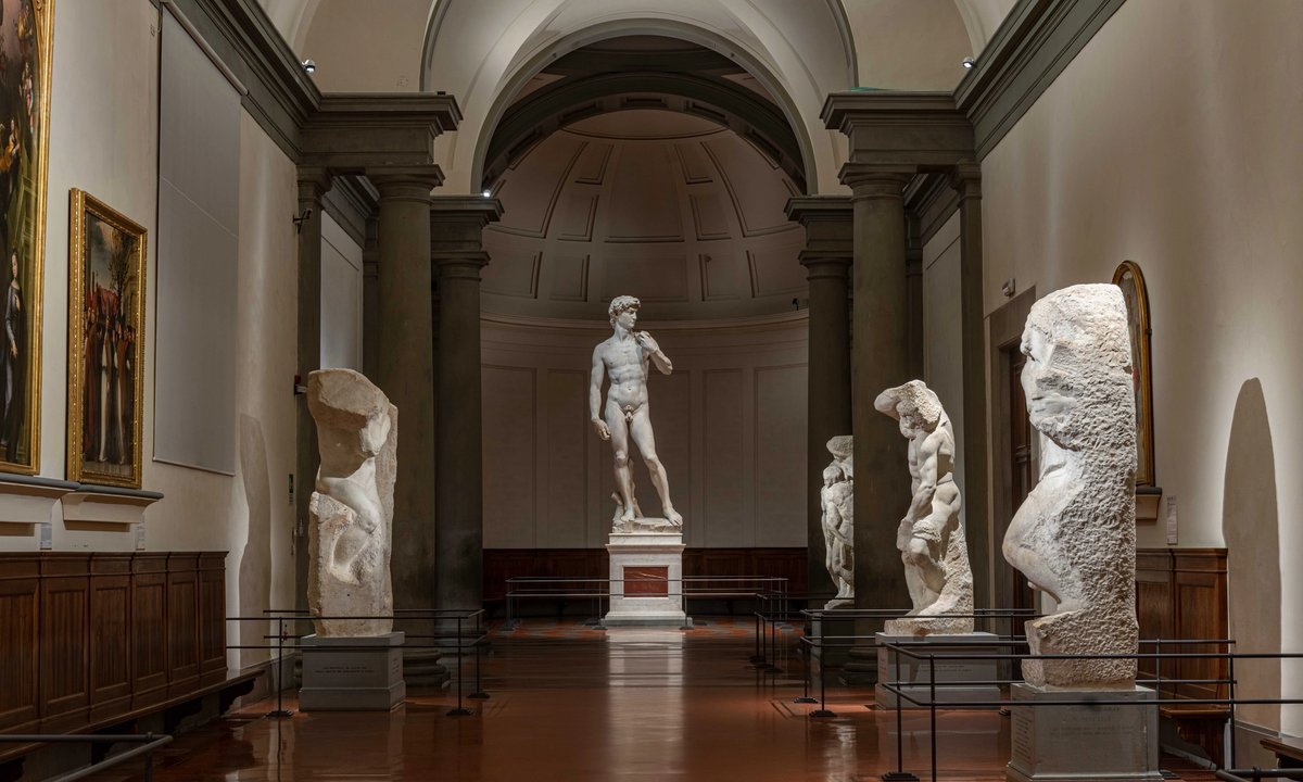 Michelangelo's masterpiece David gets new lighting as part of renovation at Galleria dell'Accademia in Florence