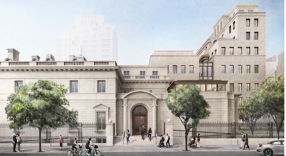 Rendering of the Frick Collection expansion from 70th Street Courtesy of Selldorf Architects