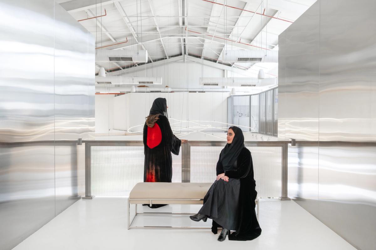 Princess Nouf bint Abdulaziz Al Saud (left) with Shahad Alsudais, who led the architectural concept of the new space as architect and founder of Quartz
Photo by Intelier