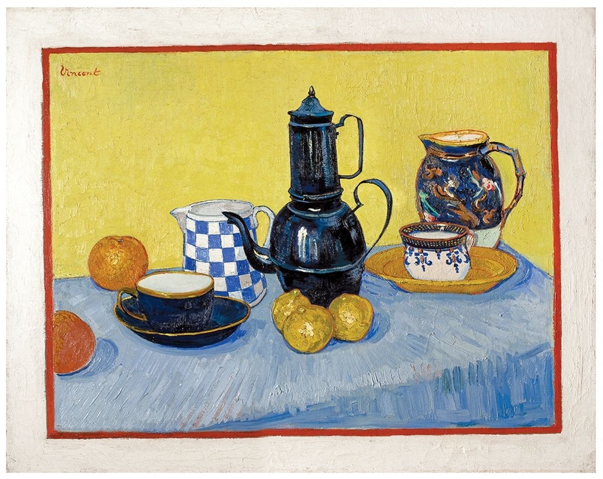 Van Gogh’s Still life with Coffee Pot (Nature morte à la cafetière) (May 1888)

Basil & Elise Goulandris Foundation, Athens