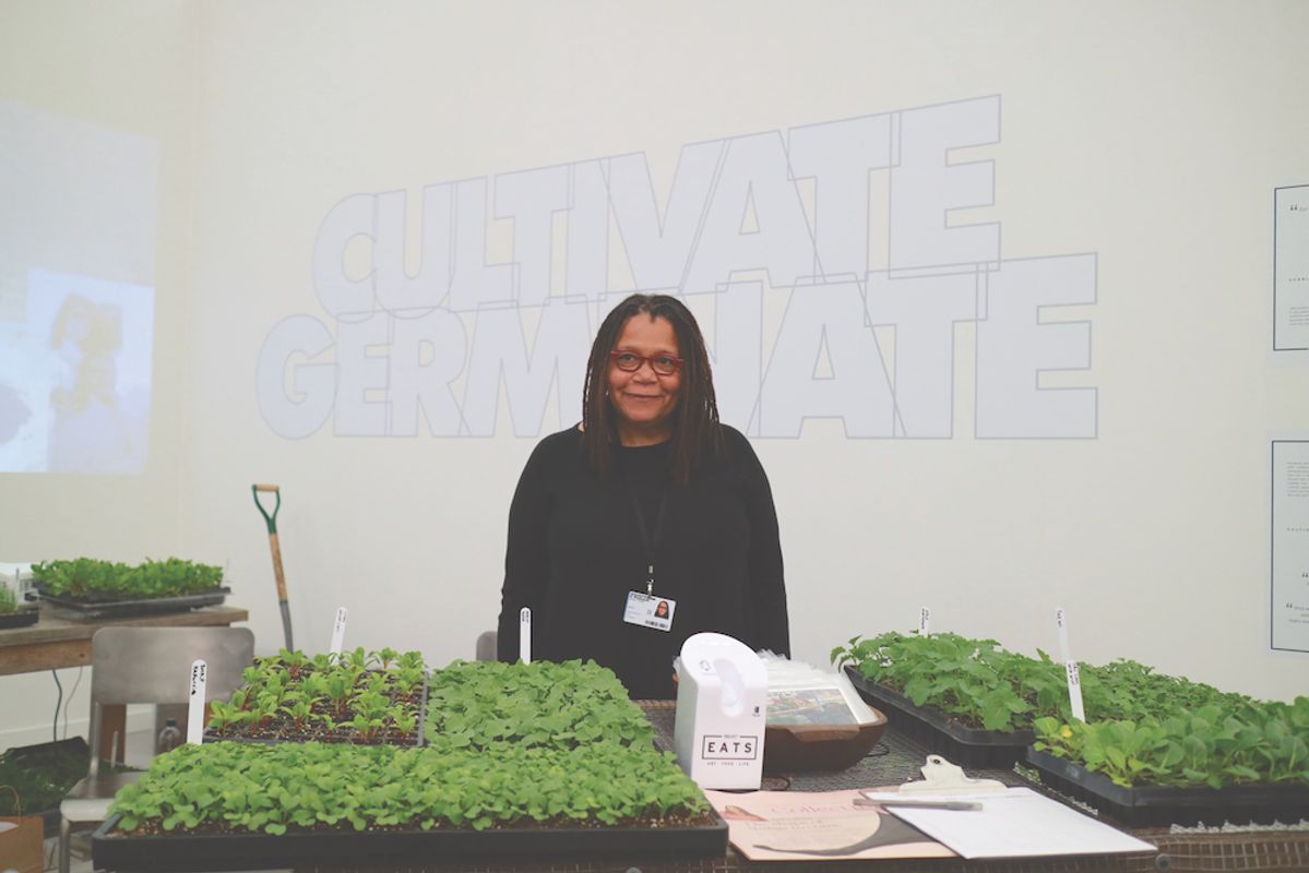 At Frieze New York Linda Goode Bryant is promoting Project Eats, the Brooklyn-based farming charity that she runs Casey Fatchett