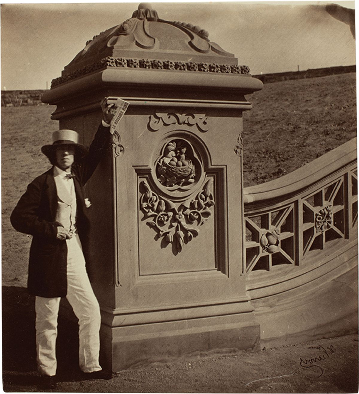 Jacob Wrey Mould with his decorative designs for Bethesda Terrace in New York’s Central Park Courtesy of digitalcollections.nypl.org