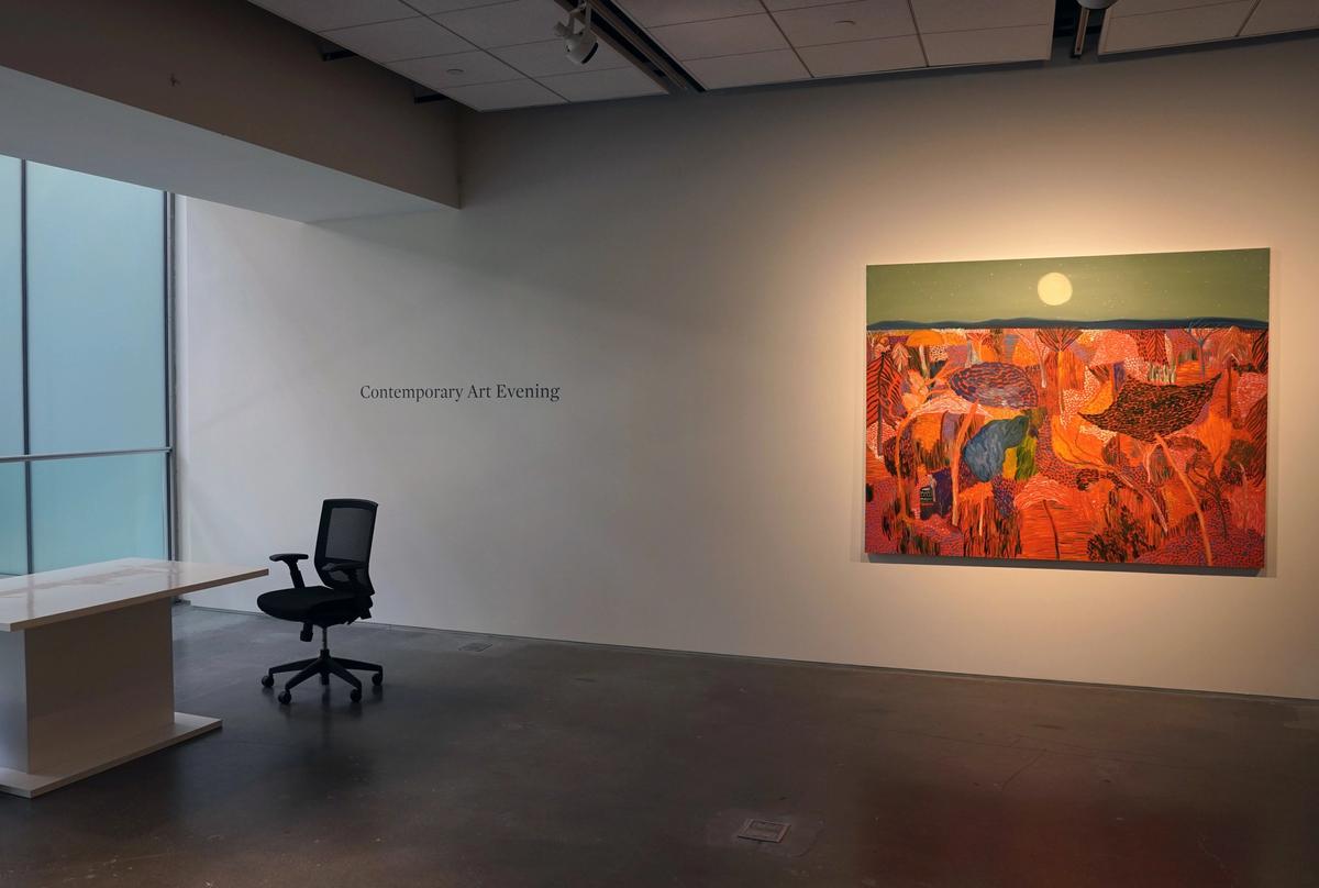 Matthew Wong's The Realm of Appearances on show at a preview of Sotheby's contemporary art evening auction on 29 June in New York © Timothy A. Clary/AFP via Getty Images