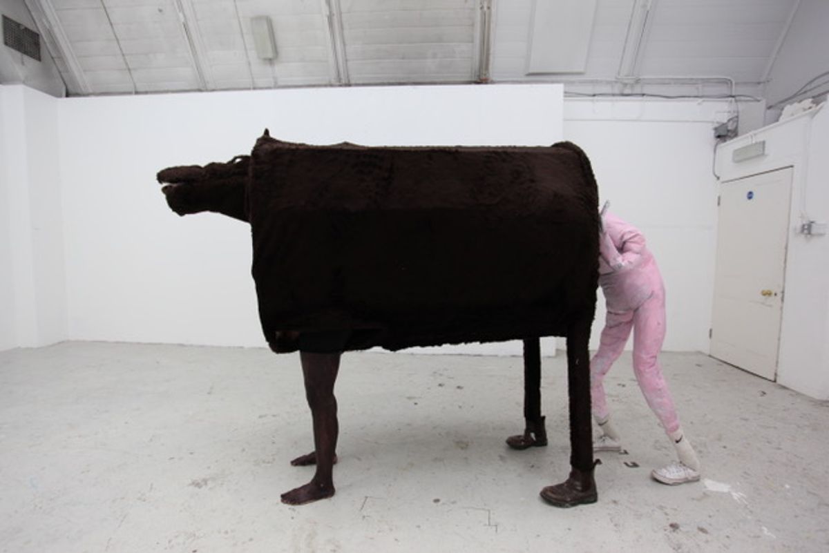 Roland Carline will transform into a panto horse courtesy the artist