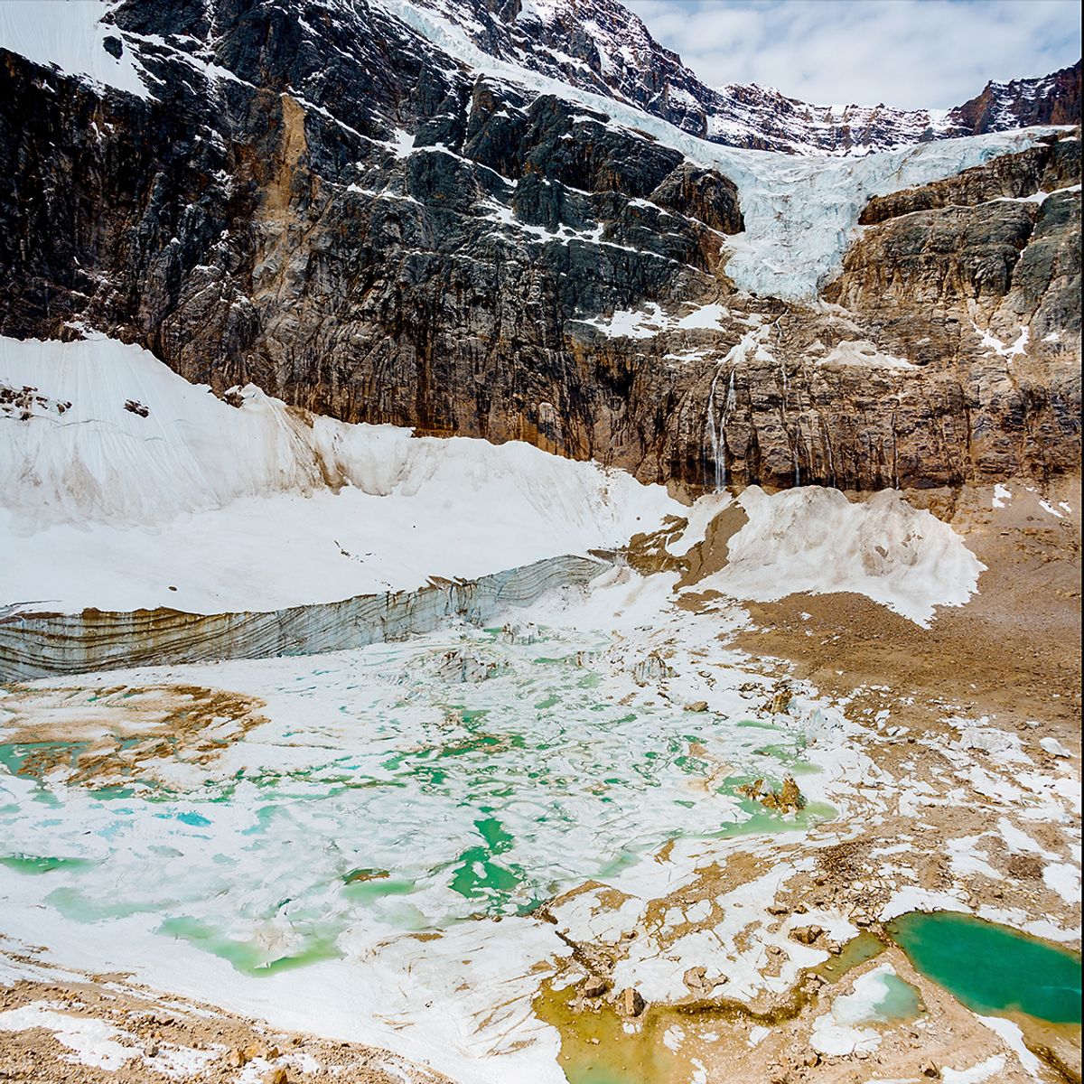 Eric Hatch, Remains of Angel Glacier, Mt. Edith Cavell, Alberta (2016). Courtesy of the artist. The Mohawk Gallery at Robin Imaging.