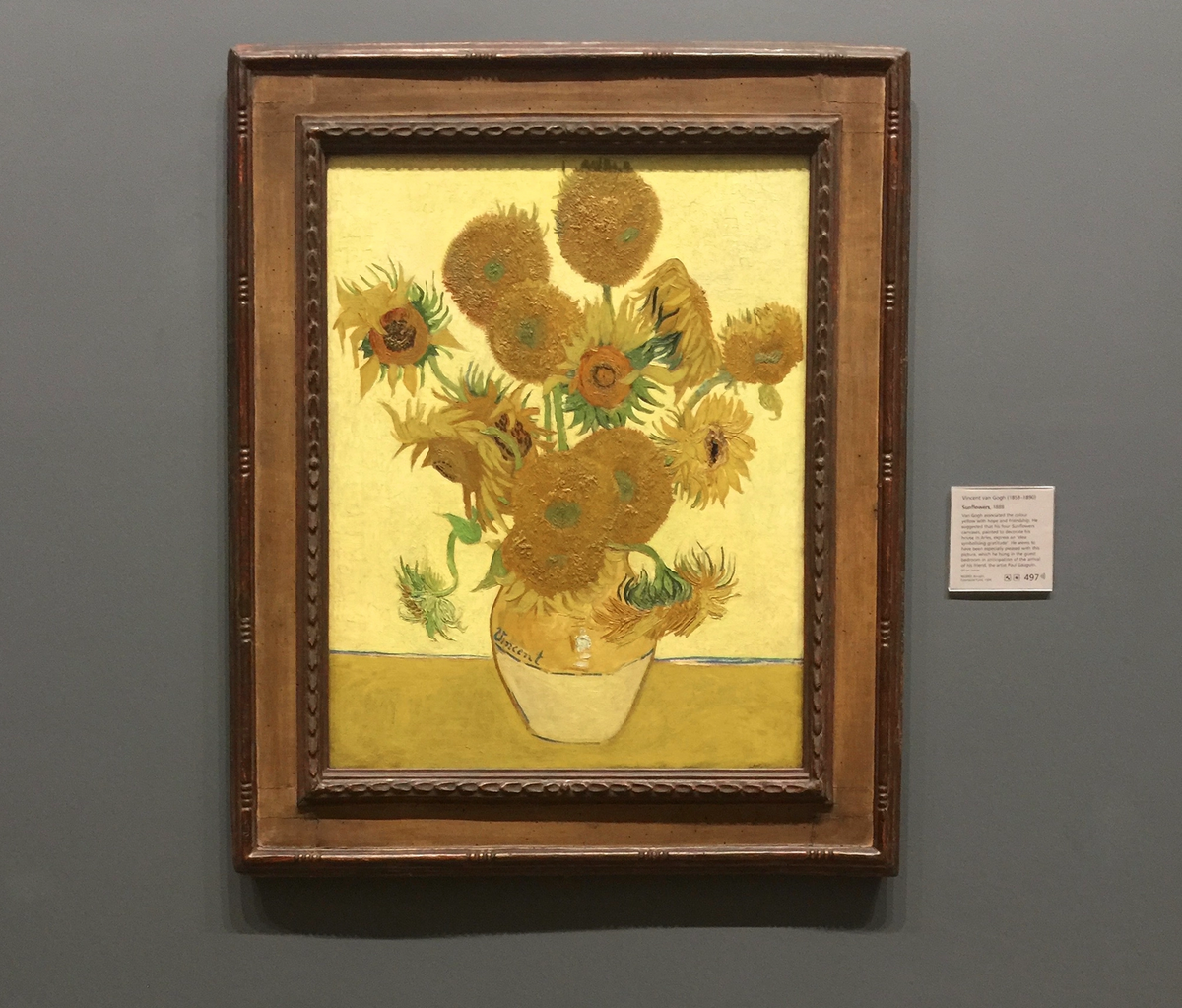 Van Gogh’s Sunflowers (August 1888)
Credit: The Art Newspaper