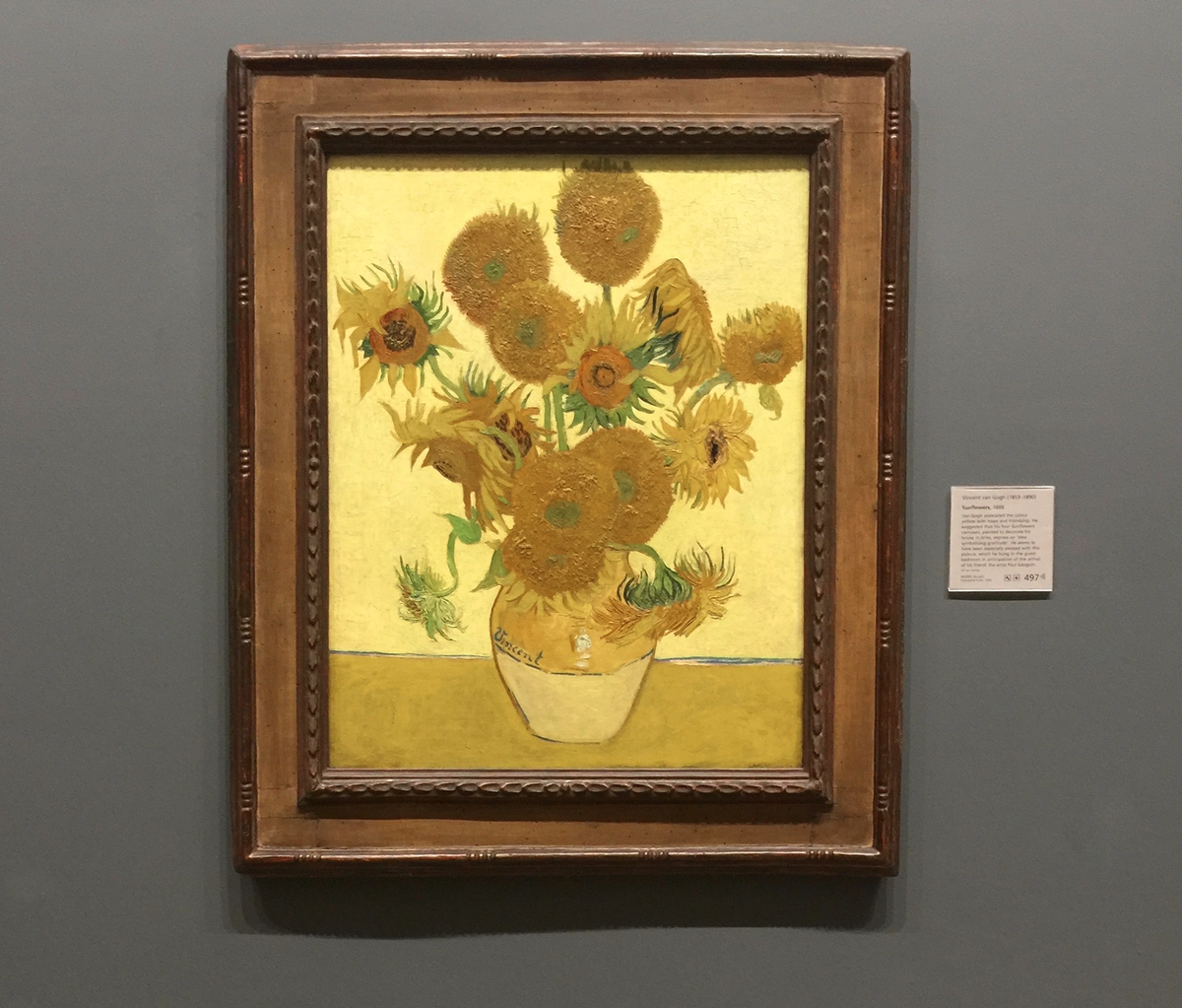 Van Gogh’s Sunflowers (August 1888)
Credit: The Art Newspaper