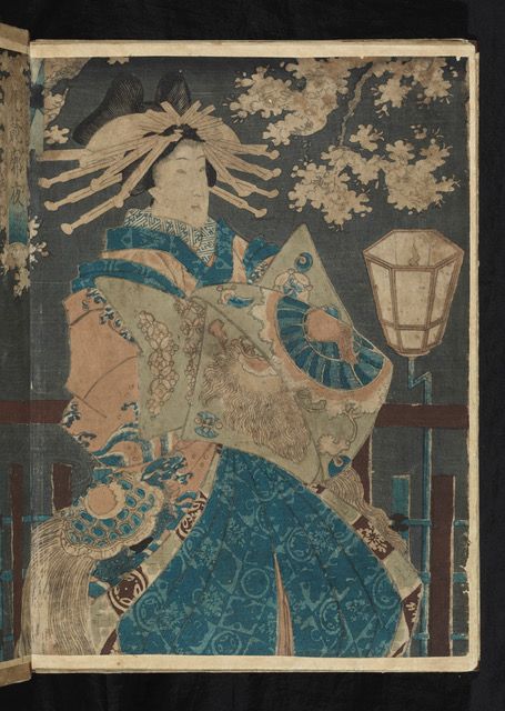 Gauguin’s copy of Utagawa Kunisada, A Courtesan, from the series "Night Cherry Blossoms in the Pleasure Quarter” (1858) Courtesy of Courtauld, London