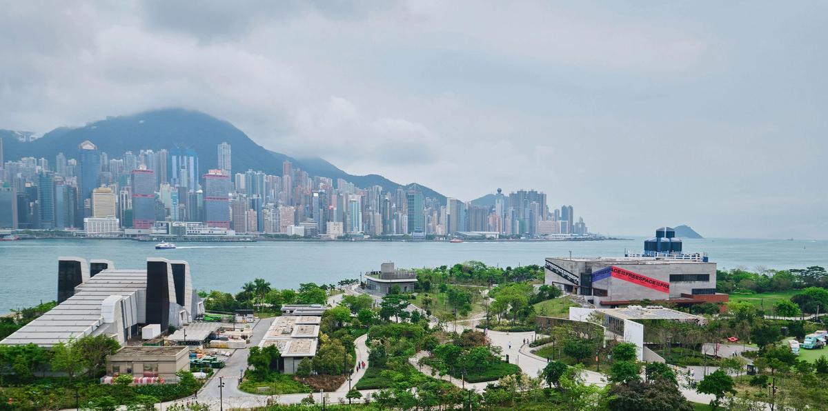 Hong Kong’s arts playground: the Art Park in the 40-hectare West Kowloon Cultural District, which is also home to the M+ museum of contemporary visual culture, the Hong Kong Palace Museum and two performing arts venues—the Xiqu Centre and Freespace (on the right of the park). Another performance venue is under construction Photo: Berk Ozdemir/Alamy Stock Photo