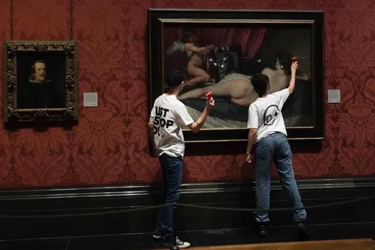 The Toilet of Venus, also known as “The Rokeby Venus”, by Diego Velázquez, was attacked at London's National Gallery by Just Stop Oil activists in 2023

Photo: Kristian Buus/In Pictures via Getty Images